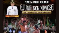 Flyer Pemecahan Rekor MURI 1000 Penari Ojung di Bondowoso (Foto : Instagram @pariwisara_bondowoso)