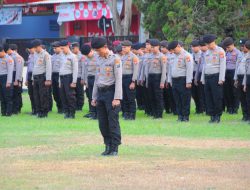 Polres Bondowoso Laksanakan Apel Dalam Kesiapan Pengamanan Pengesahan PSHT