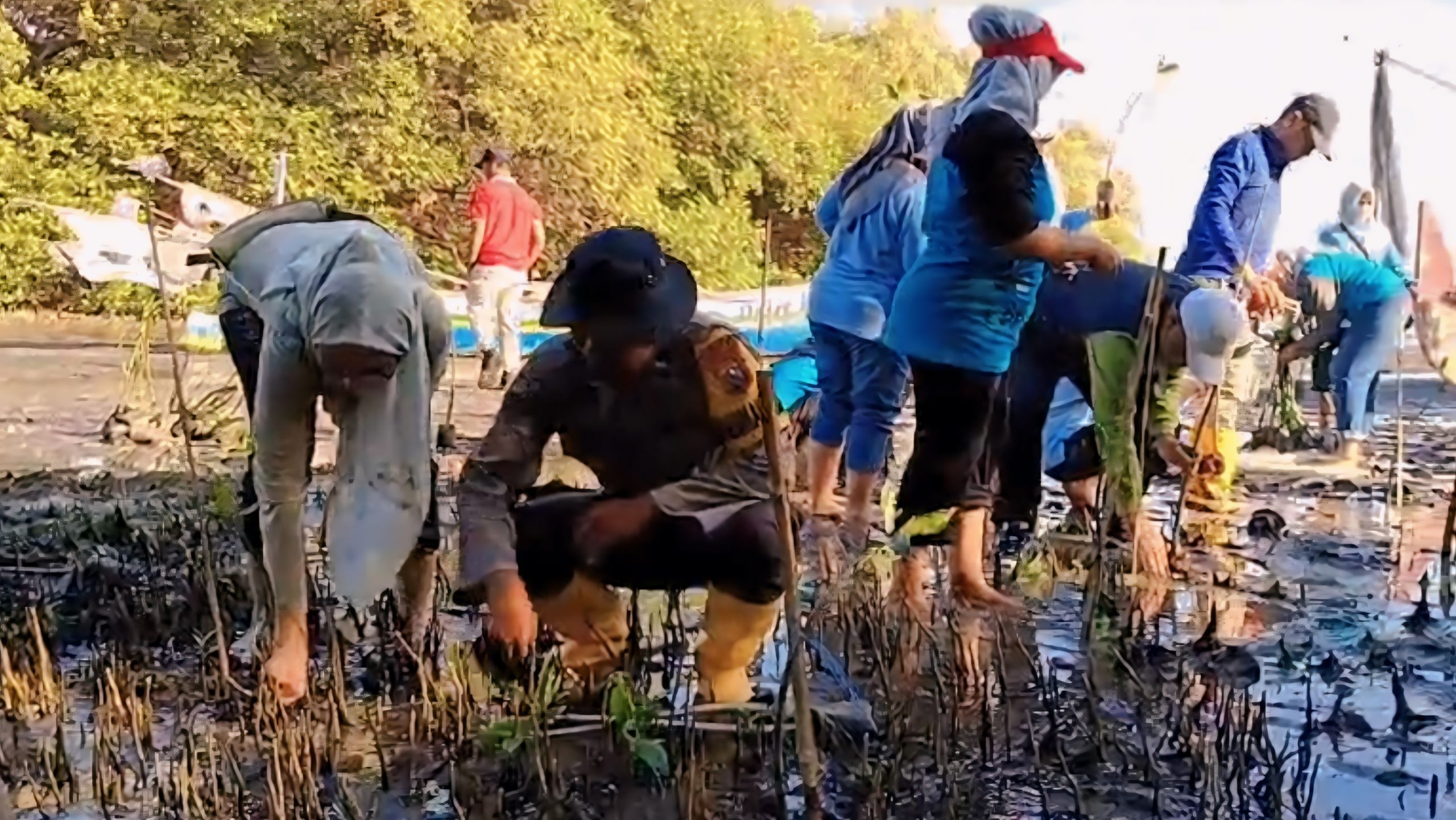 Polres Probolinggo Saat Penanaman Mangrove Bersama Nelayan (Foto : Humas Polres Probolinggo)