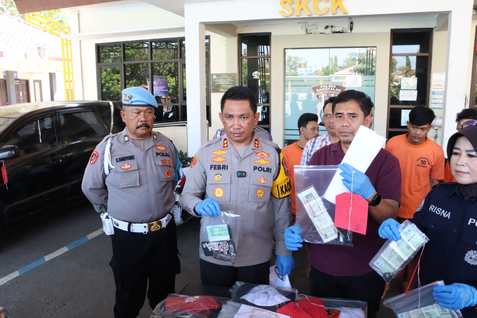Polres Bangkalan Saat Pres Releace Pelaku Curanmor