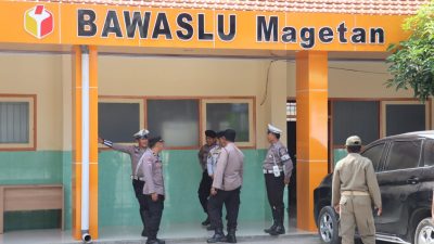 Polres Magetan Saat Kunjungi Bawaslu Guna Kesiapan Pilkada 2024