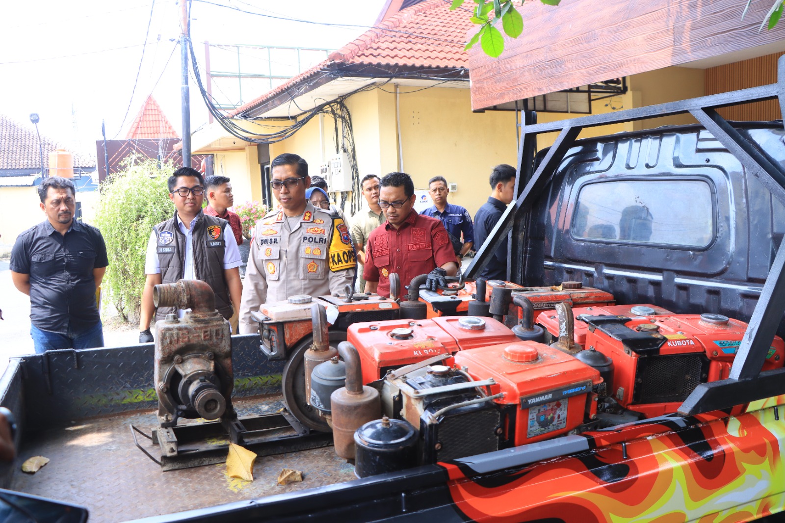 Barang Bukti Mesin Diesel Saat di Amankan Polres Ngawi