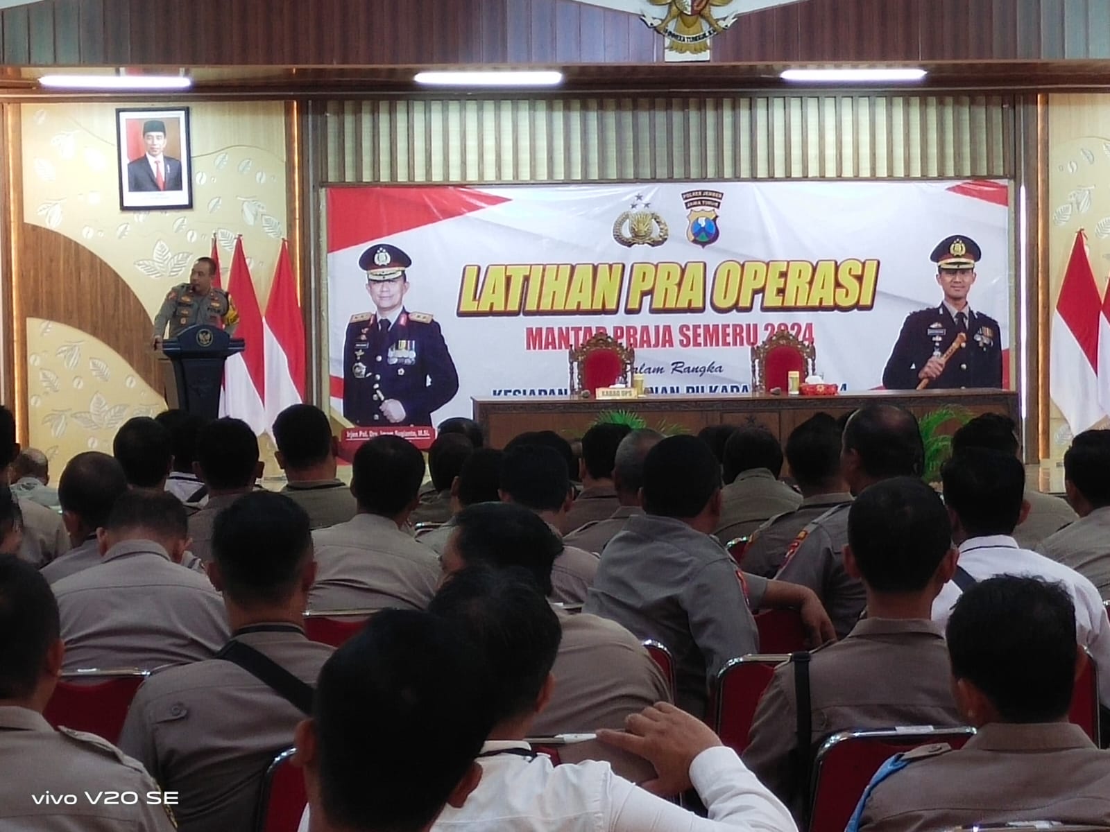 Polres Jember Saat Gelar Latihan Pra Operasional Mantap Praja Semeru 2024