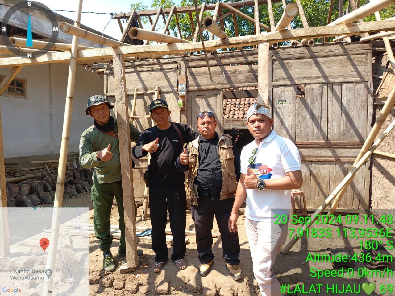 Ketua LSM Cakrawala Bersama Tim Garcep Bantu Rumah Tak Layak Huni