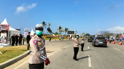 Satlantas Polda Nusantara Tenggara Barat NTB Saat Gelaran MotoGP Mandalika 2024