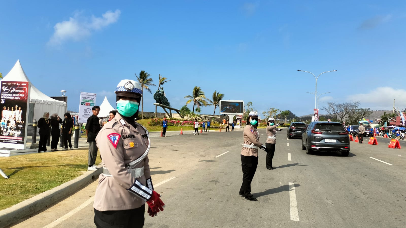 Satlantas Polda Nusantara Tenggara Barat NTB Saat Gelaran MotoGP Mandalika 2024