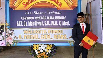 Kanit 3 Ditresnarkoba Polda Riau Selesaikan Gelar Doktor