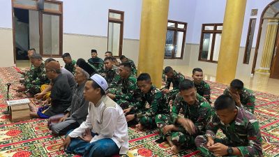 Satgas TMMD Saat Gelar Yasinan