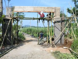 Gapura TMMD Ke-123 Kodim 0822 Bondowoso Utamakan Kualitas Bangunan