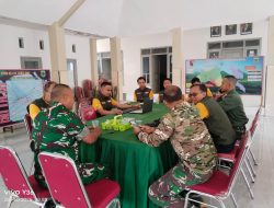 Satgas TMMD Ke-123 Gelar Rakor Pelayanan Adminduk Gratis Di Desa Gunosari Dan Trorosari