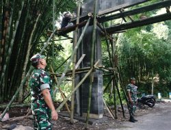 Kasdim 0822 Bondowoso Tinjau Progres Gapura TMMD ke-123 di Desa Gunosari