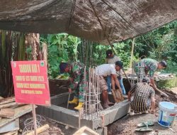 Satgas TMMD Ke-123 Kodim 0822 Bindowoso Tinjau Progres Fisik Tandon Air Kapasitas 5000 Liter di Desa Trotosari