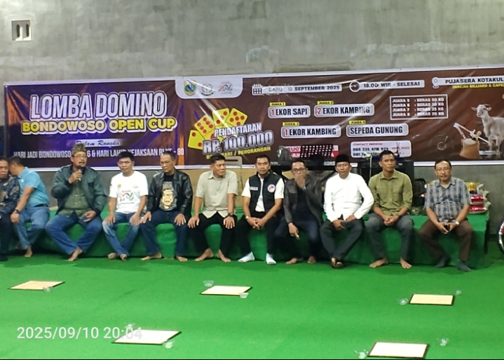 Forkopimda Kabupaten Bondowoso Saat Hadir ditengah Masyarakat Dalam Lomba Domino