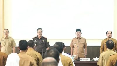 Bupati Berserta Kajari Bondowoso Saat Rakor Peringati Hari Anti Korupsi Sedunia